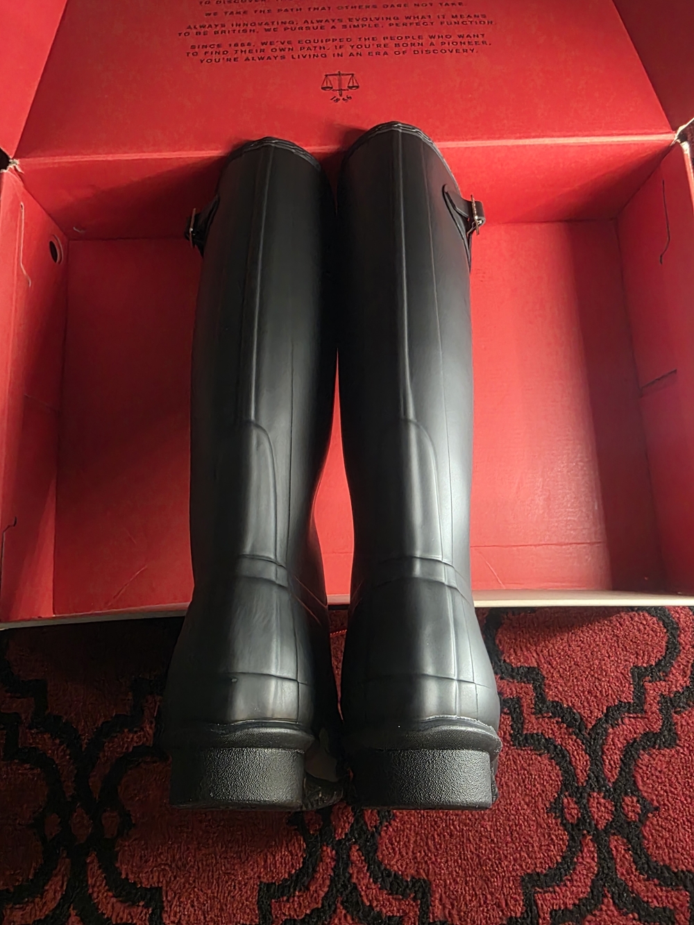 Hunter Original Tall Black Rain Boots Size 9 Matte - Picture 7 of 15